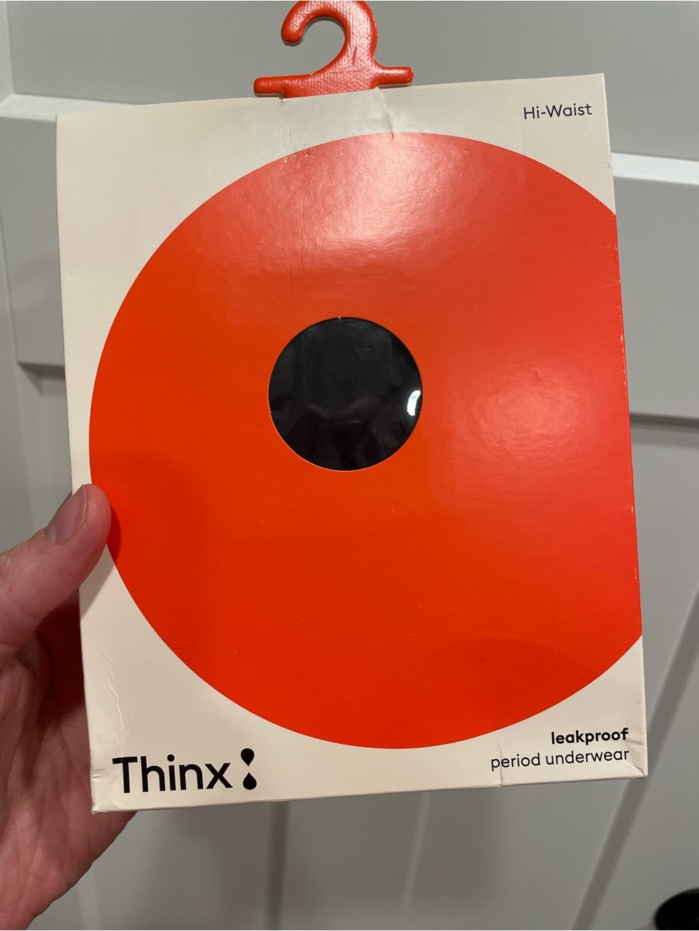 Thinx Black & Cream High-Waist Leakproof Period Underwear Packaging
